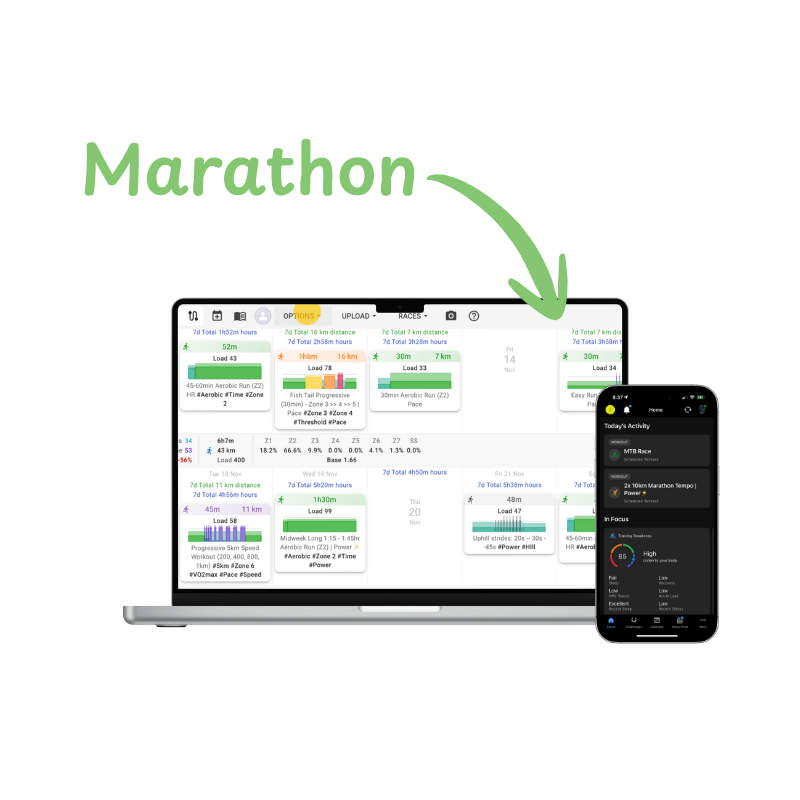 Marathon modular training plan